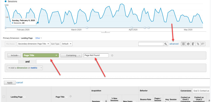 Advanced filters in Google Analytics