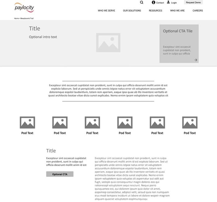 Product Page Wireframe