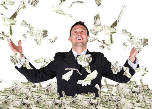 happy rich guy