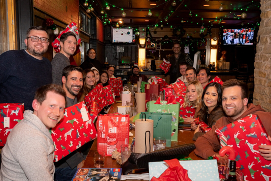 Holiday Secret Santa Gift Exchange Group Shot Medium