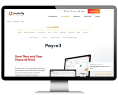 Image of New Paylocity Product Page on a desktop