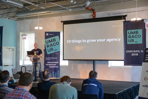 Anders Sorenson presents at Umbraco US Festival 2018