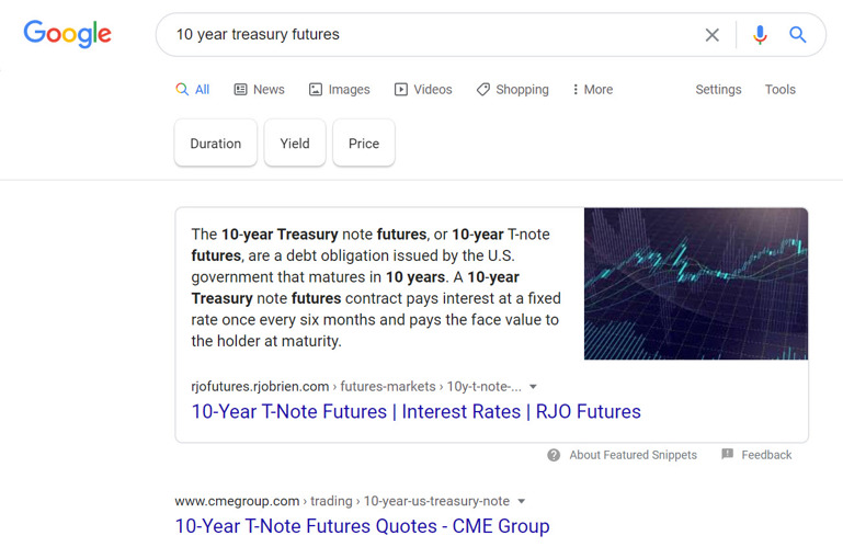 treasury futures search