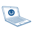 computer with Umbraco logo on screen