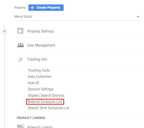 referral exclusion list google analytics