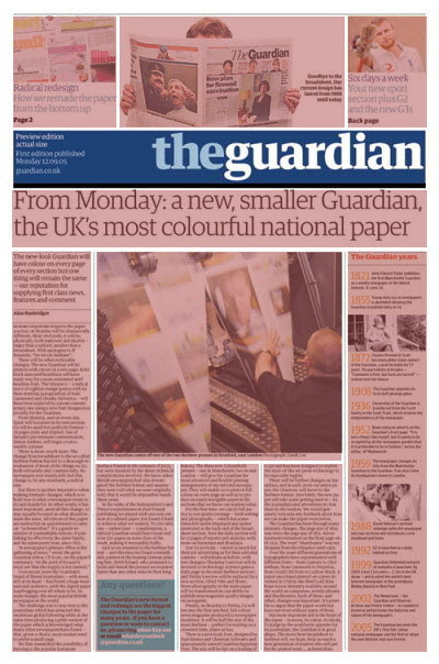 Guardian newspaper grid